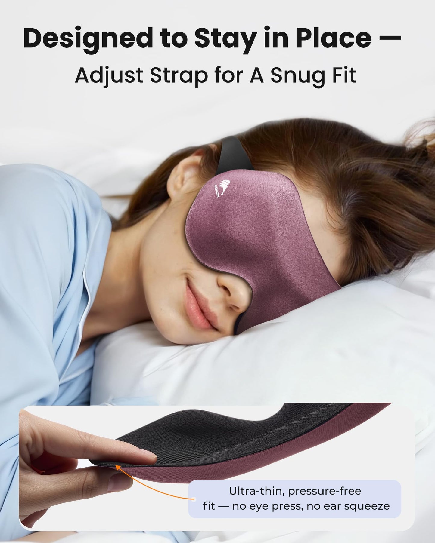 Sleep Masks for Women Men 3 Pack: Zero Eye Pressure Airplane Travel Essentials - 100% Blackout Eye Masks for Sleeping - Side Sleep Comfort Cover for Lash Extensions