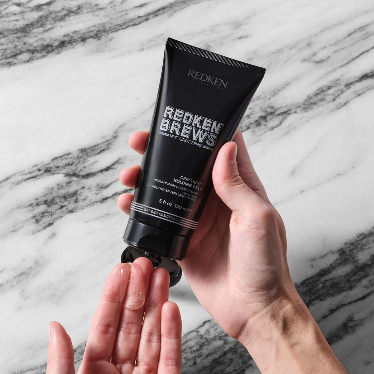 Redken Brews Holding Gel For Men | Men's Hair Gel | Medium Hold Styling | Medium Shine | Flake-Free, No Crunch Styling | For All