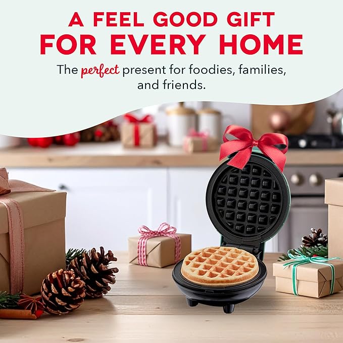 DASH Mini Maker for Individual Waffles, Hash Browns, Keto Chaffles with Easy to Clean, Non-Stick Surfaces, 4 Inch, Pink