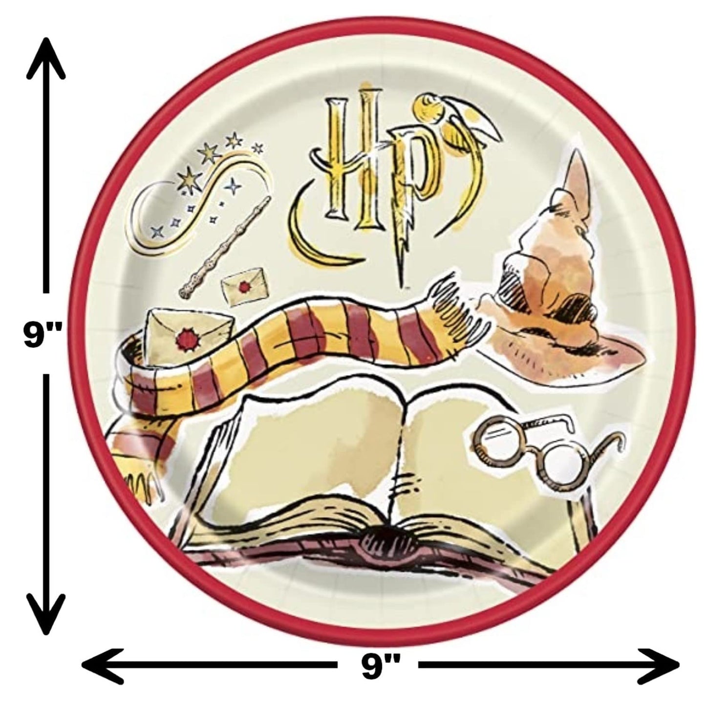 Harry Birthday Party Bundle 8 Dinner & 8 Dessert Plates, 16 Luncheon Napkins, For 8 People and 1 Saguaro Acres Party Supply Checklist