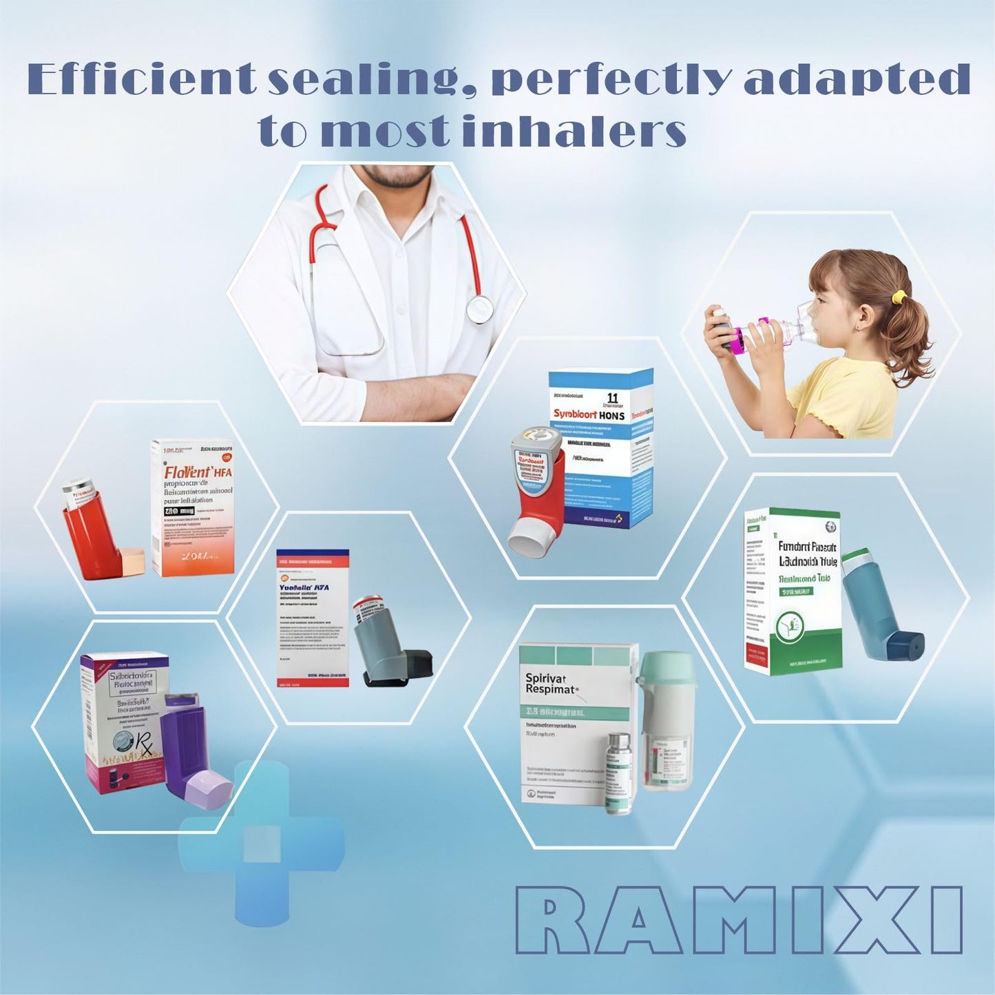Ramixi Inhaler Spacer for Adult and Kids NESSI OTC SPACER (Orange/Kids)