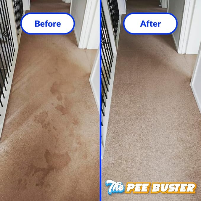 The Pee Buster Pet Stain Remover - Cleaning Spray for Dog and Cat Urine with 5 Cleaning Tablets