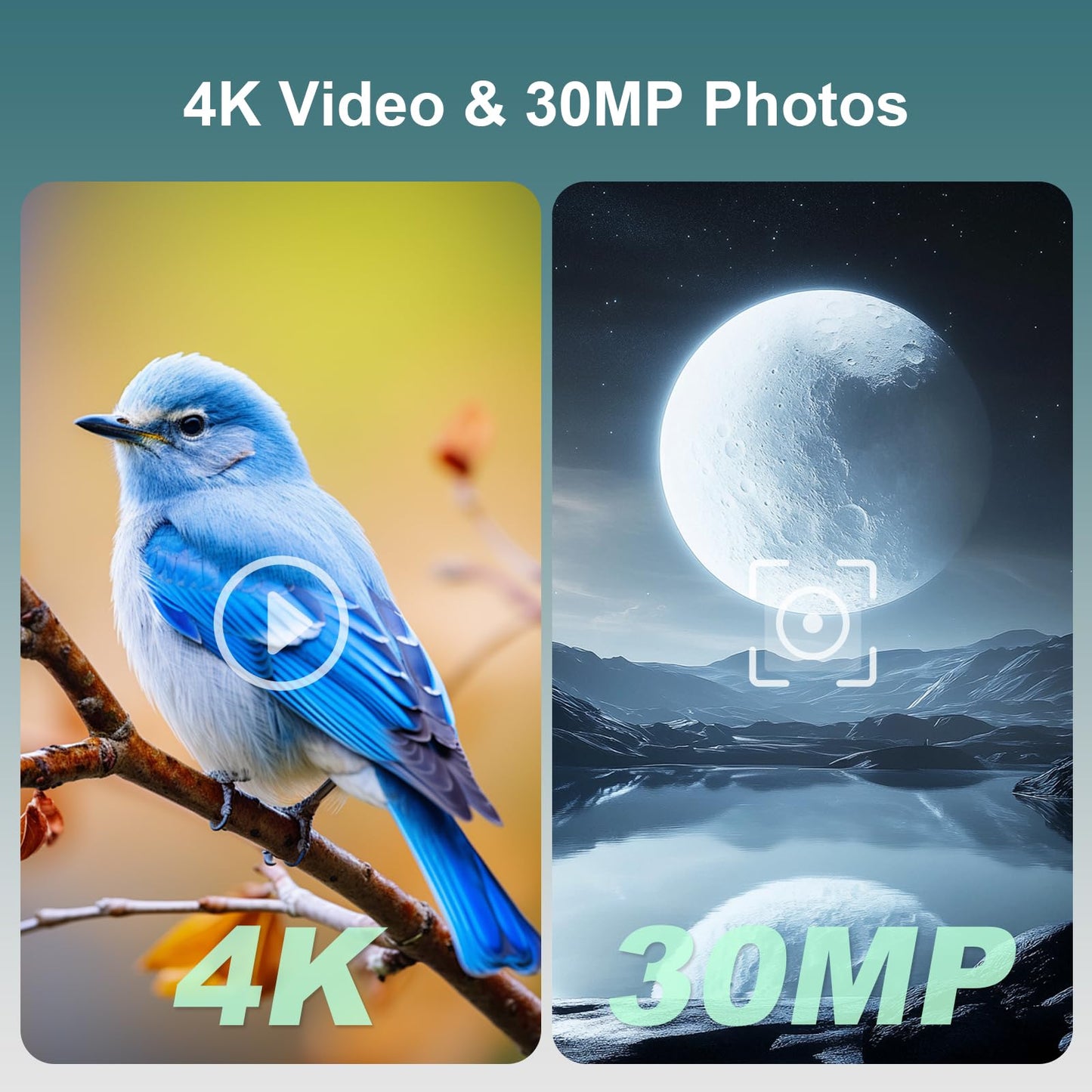 Smart Telescope, Digital Electronic Telescopes with 4K Astrophotography Camera, Internal and Externat Dual Screens Spotter for Adults & Kids & Beginners Astronomy with 64G Card