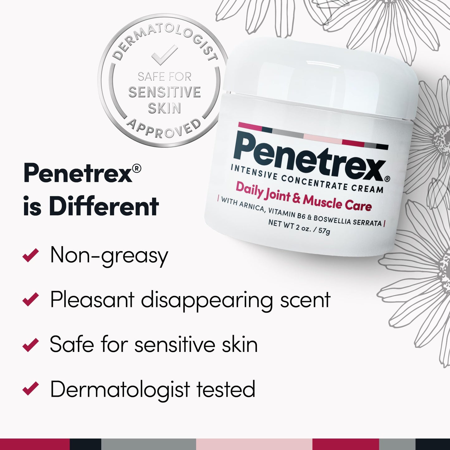 Penetrex Joint & Muscle Therapy Duo - Soothing Relief for Back, Neck, Hands, Feet & Nerves - Rub with Arnica, Vitamin B6 MSM & Boswellia - 2oz, 4oz