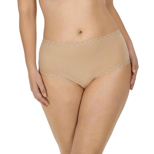 Natori Women's Bliss Full Brief 6-Pack, Black/Black/Black/Cafe/Cafe/Cafe, XX-Large