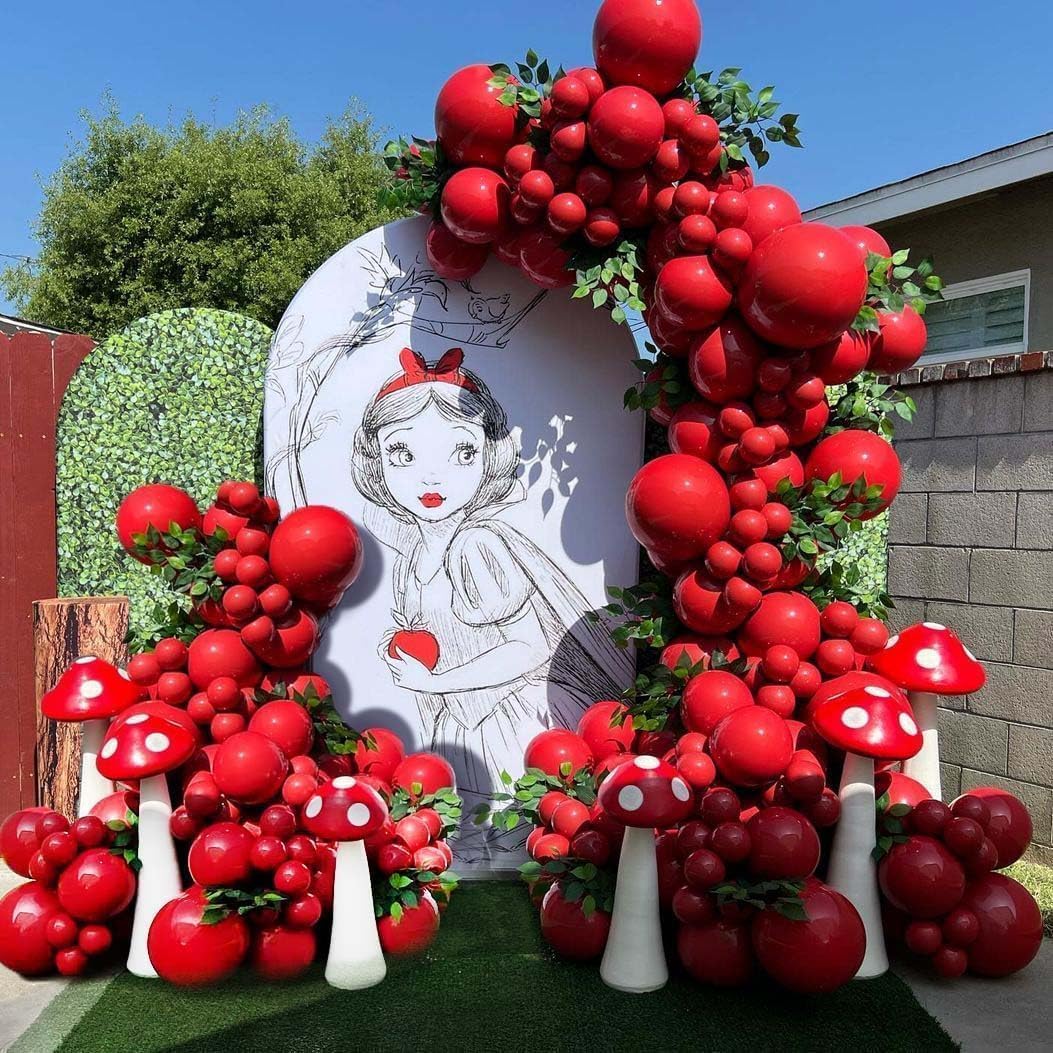 Captank Red Balloons Double Stuffed Dark Red Different Sizes Balloon Garland Arch Kit For Anniversary Wedding Proposal Bridal Shower Graduation Birthday Party Decoration