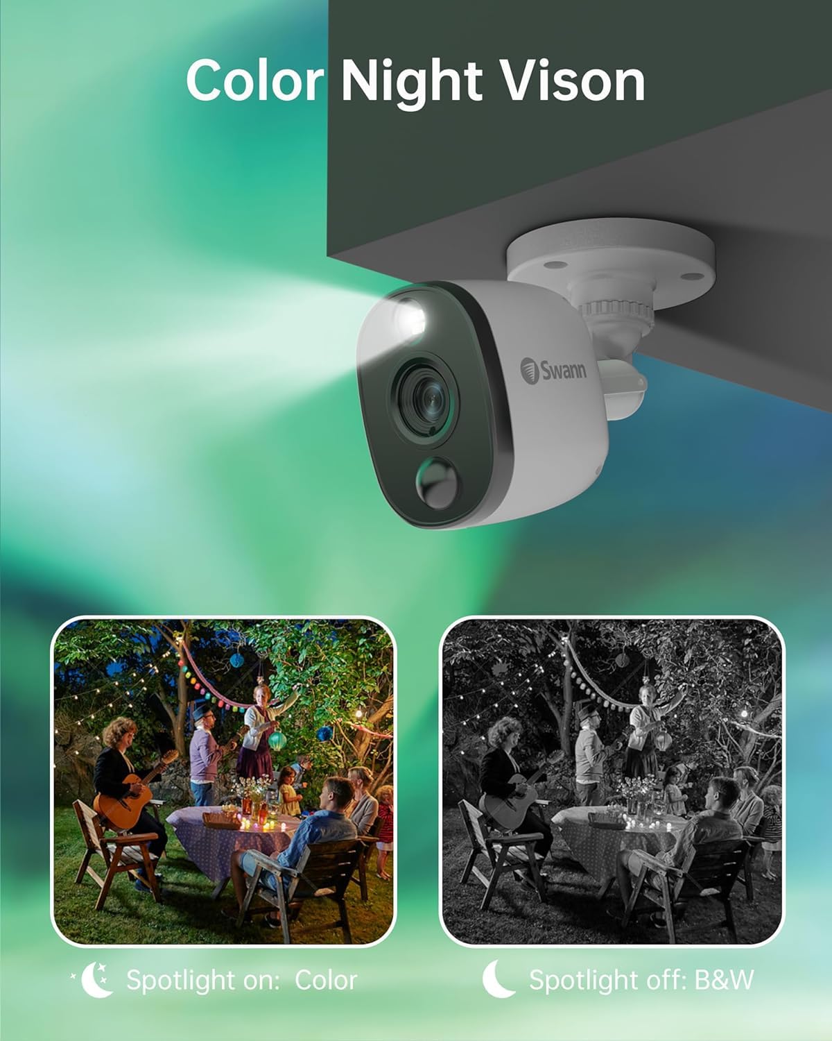Swann Home Dvr Security Camera System With 1Tb Hdd, 4 Channel 2 Camera, 1080P Full Hd Video, Indoor Or Outdoor Wired Surveillanc