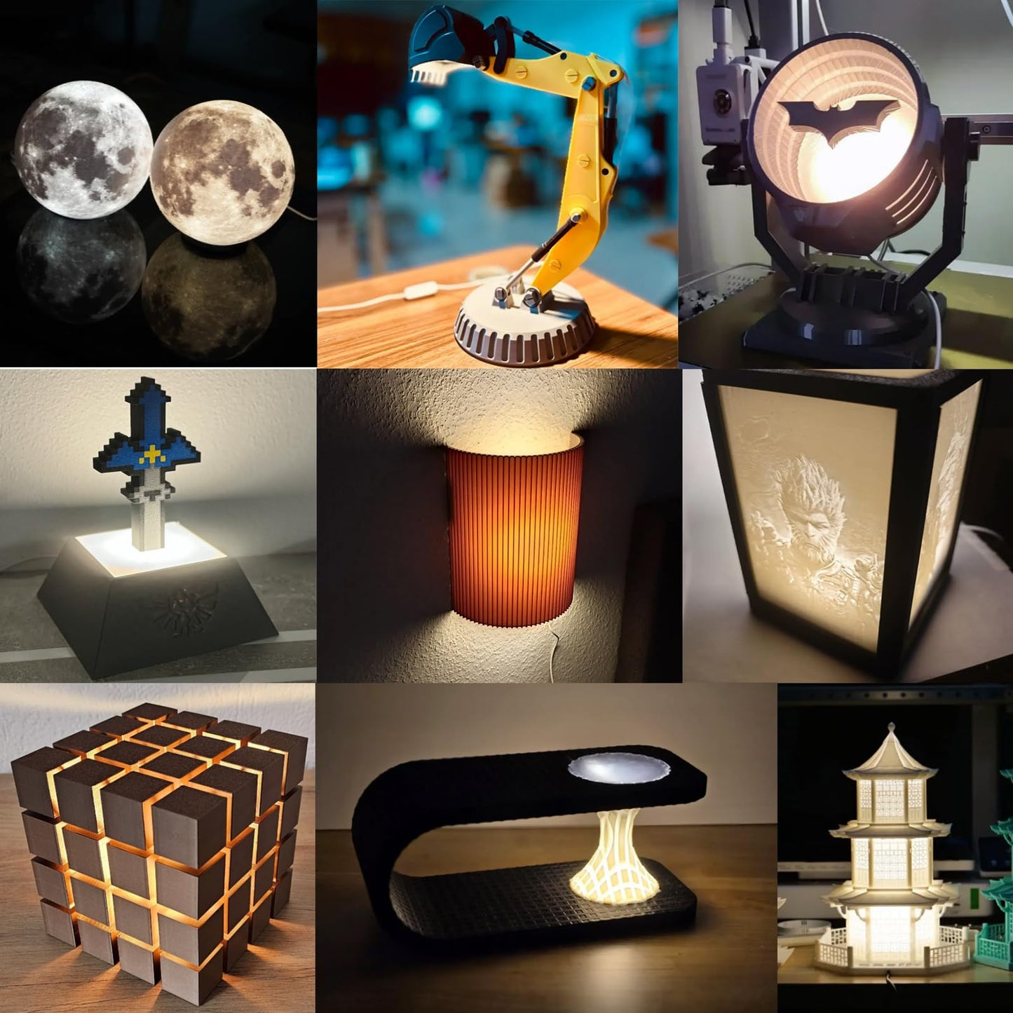 LED Lamp Kit for 3D Printer, 3 Colors, 5V USB Powered, 3000K Warm Light, DIY Hardware Model Parts