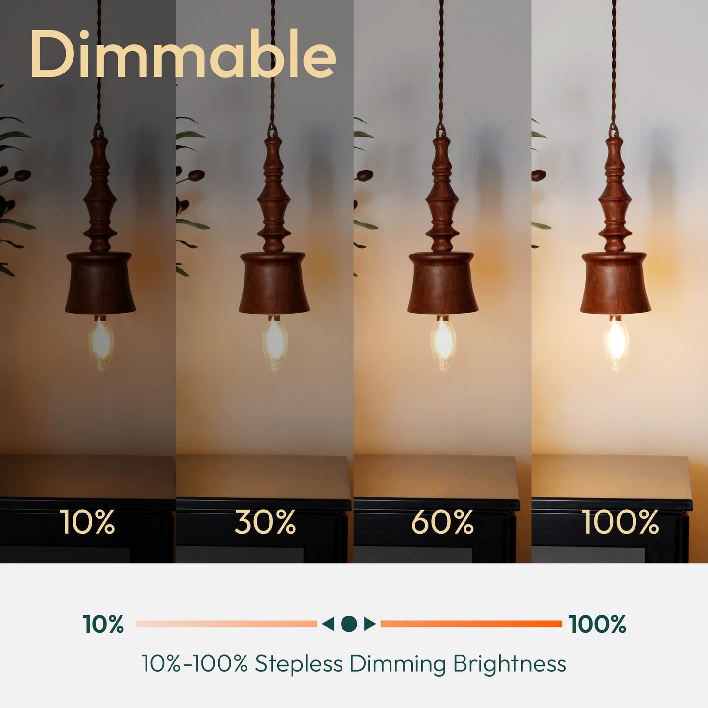 ALAMPEVER 6 Pack Chandelier Light Bulbs 100 Watt Equivalent, 800LM Bright Dimmable LED Light Bulb, E12 Base, 2700K Soft White, B11 Type, 5.5W, Ideal for Living Room, Bedroom, Dining Room