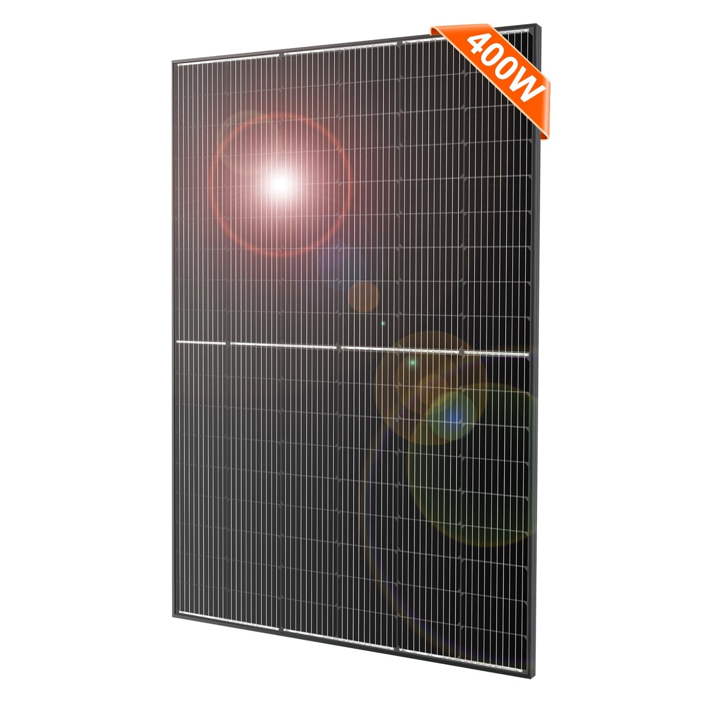 DOKIO Monocrystalline Solar Panel Size 400W 31V for 12/24V Devices, Aluminum Frame, 3m Cable, Pre-Drilled Holes for Yard, Garden, Shed, Off-Grid Power