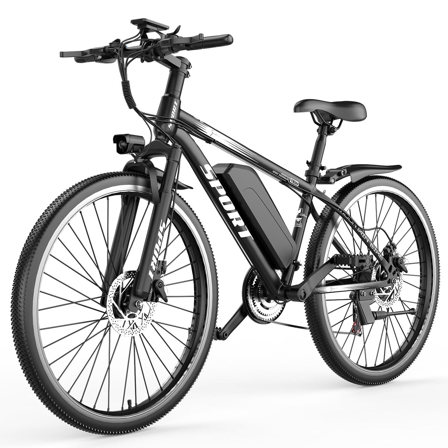 Misodo Electric Bike for Adults, 26" Electric Mountain Bike, 750W Peak Ebike, 22-25 MPH, 45-55 Miles Long Range, Removable Battery, 7-Speed, Front Fork Suspension, Commuting Electric Bicycle, UL2849