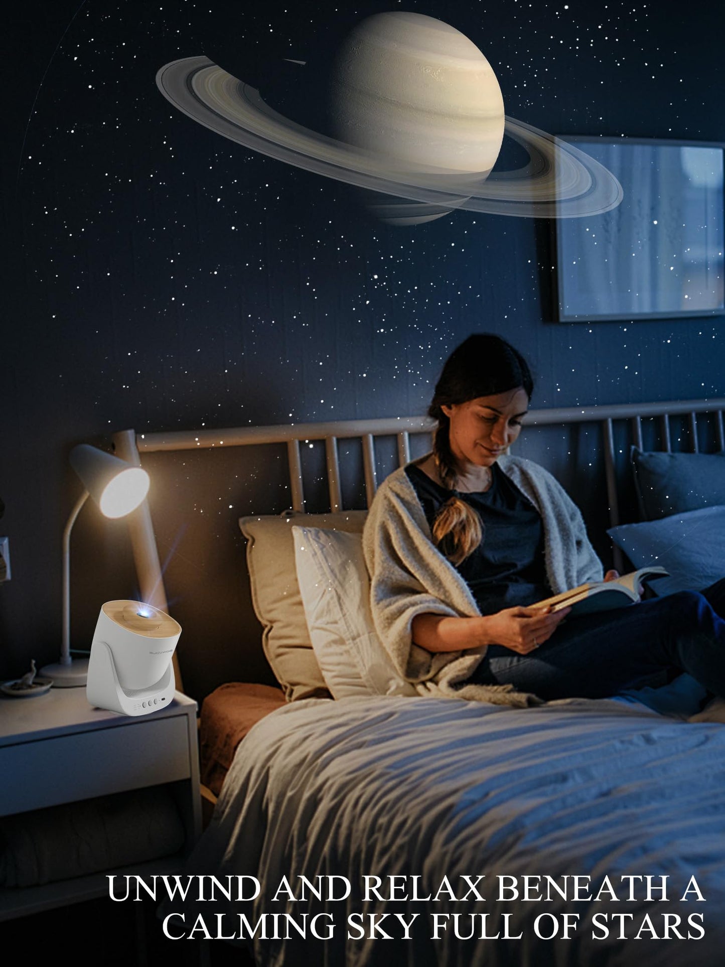BOXVOUS Galaxy Star Projector for Bedroom, Home Planetarium Night Light Projector with Timer High-Definition Soft Light for Relax, Kids, Ceiling, Room Decoration, Gifts