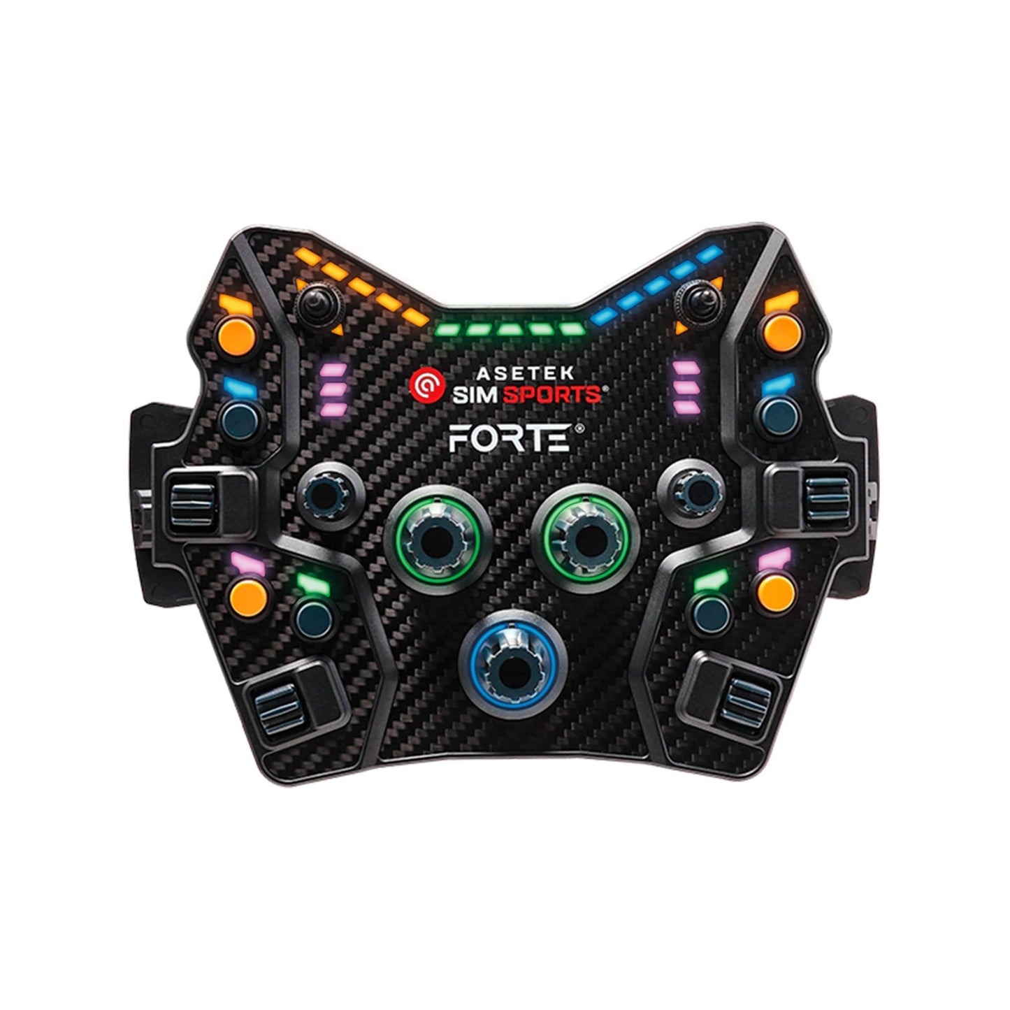 ASETEK Forte GT Button Box | Sim Racing Control Panel for Gaming Steering Wheel | Steering Wheel PC Accessory for Ultimate Racing Experience | High Precision & Customizable Controls