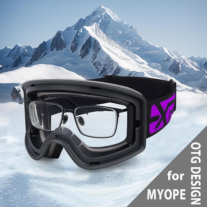 EXP VISION Ski/Snowboard Goggles Parent-child Snow Goggles Over Glasses for Men, Women Youth Kids