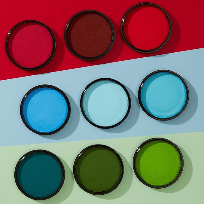 Pro Face & Body Paint Cake Pots by Moon Creations - Bright Red - Professional Water Based Face Paint Makeup for Adults, Kids - 1.26oz