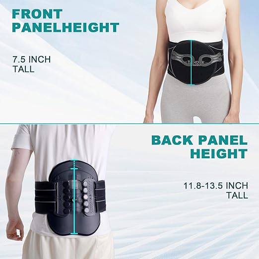 TANDCF LSO Spine Decompression Support-Entire ARC Back Brace for Women & Men,3D PAD Plus Lumbosacral Corset Belt with Adjustable Pulley System Decompression Back Support for Sciatica,Herniated Discs