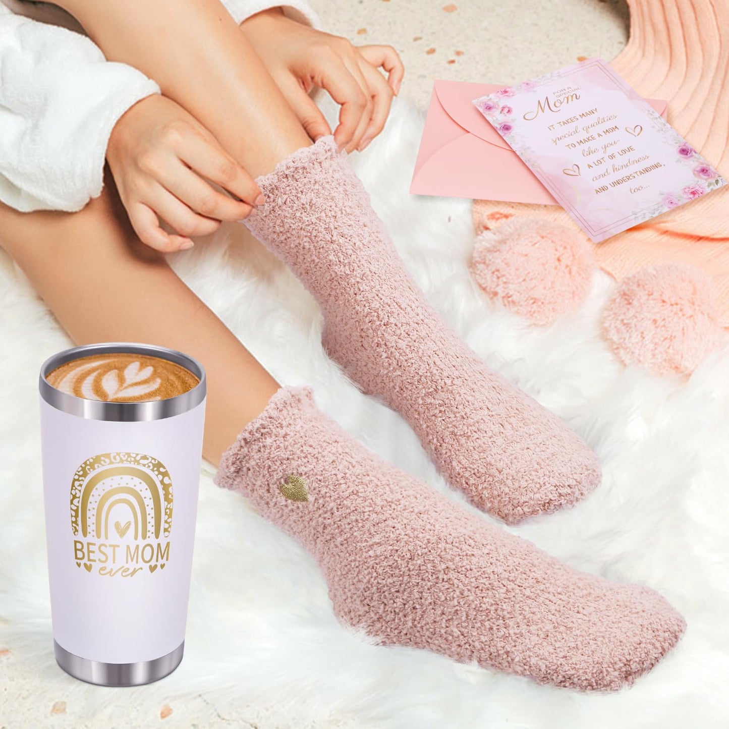 Birthday Gifts for Mom from Daughter Son - Christmas Presents for Mother in Law, Mama, Stepmom Birthday Gifts Basket, Best Mom Ever Gift Ideas Personalized Mothers Day Gift Box w/Tumbler