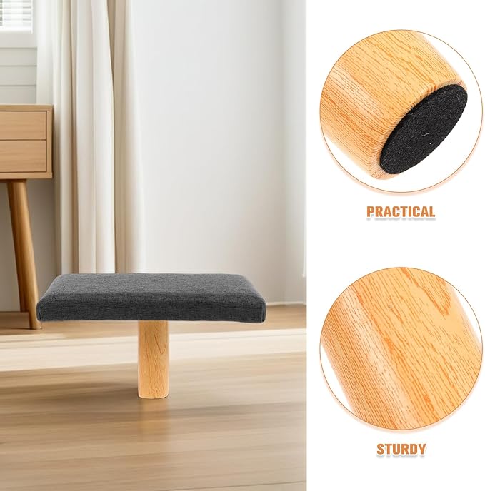 Portable Prayer Bench with Cushion Seiza Stool for Meditation and Kneeling Comfortable Stable Seating for Adults Grey Medium