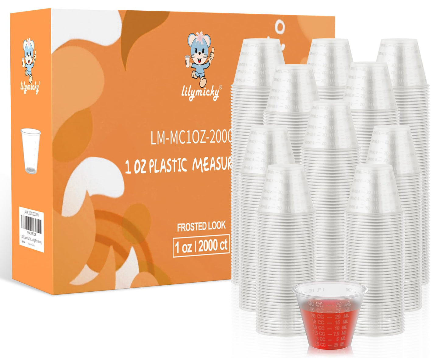 Lilymicky 2000 Count 1 oz Disposable Medicine Cups, 1 oz Plastic Med Cups For Mixed Pills, Medication Measuring, Resin Mixing