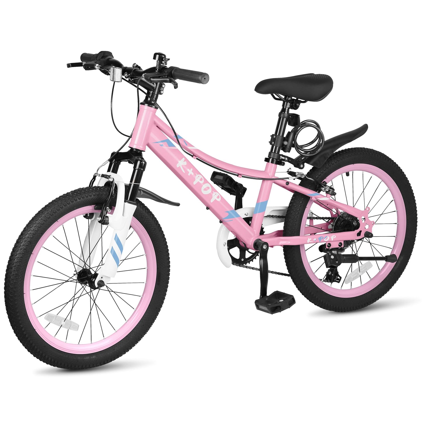 SAHISTCT 20 24 Inch Kids Bike for Boys & Girls Ages 8-12 Years,7 Speed Boys Mountain Bike Kids' Bicycles with Front Suspension and V Brakes