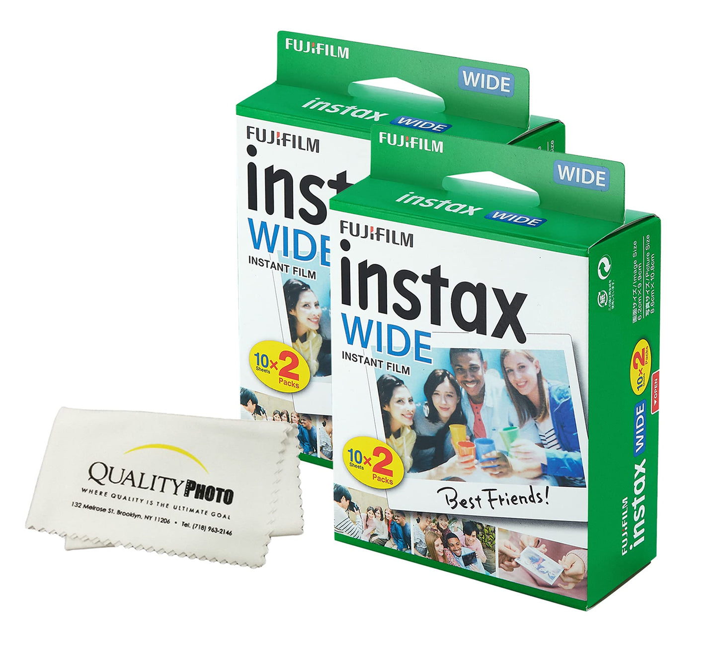 Fujifilm Instax Wide Instant Film Photo Microfiber Cloth – Compatible with Instax Wide 400, 300, 210, and 200 Cameras (40 Prints) -Like New