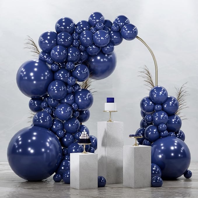 PartyWoo Navy Blue Balloons 99pcs Different Sizes of 36 18 12 10 5 Inch Dark Blue Balloon Arch Kit Garland for Graduation ...