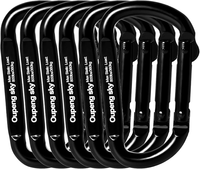 Carabiner Clip - Heavy Duty Carabiners Carabeaner D Ring Shape,Key Chain Clip Hook,Keychain Clip,Multipurpose for Camping,...