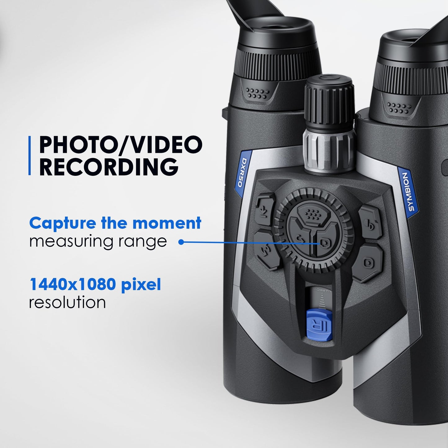Pulsar Symbion DXR50 LRF Thermal and Digital Night Vision Binoculars with Laser Range Finder, 640x480 12 µm Sensor, 4-32x Magnification, Long Range Binoculars