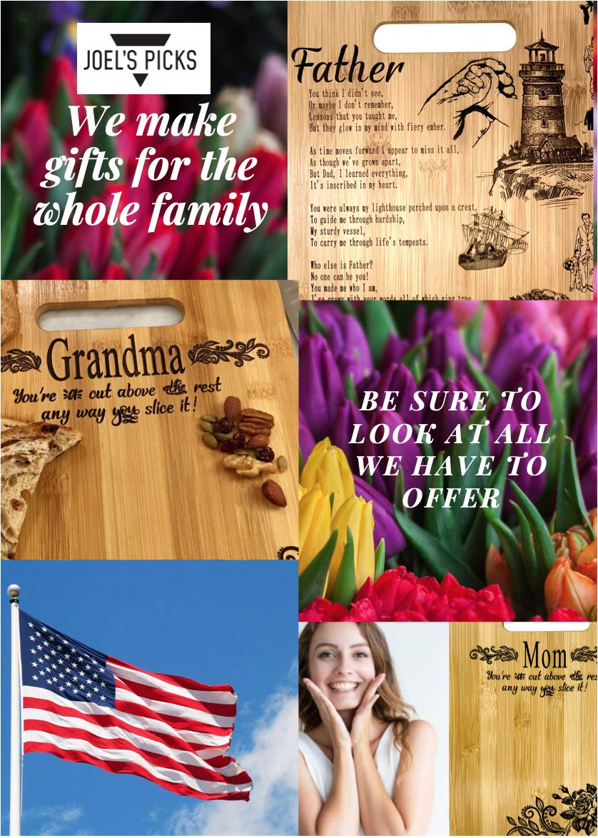 Regalo para abuela: tabla de cortar de bambú grabada - Gift for Grandma in Spanish-Engraved bamboo cutting board 9"x12" - Abuelita Gift for Birthday, Christmas, Mother's Day