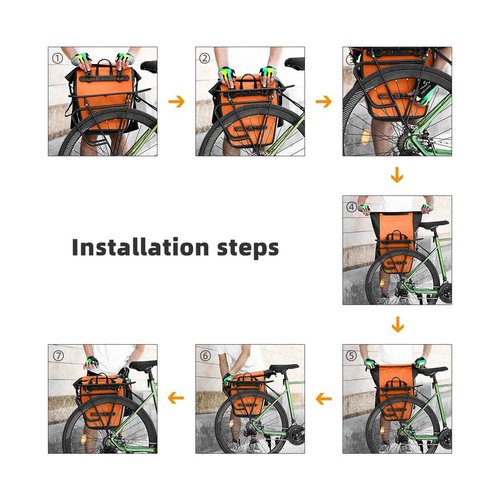 SOUUXIU 18L Bicycle Pannier Bag Waterproof Multi-Functional 1PCS/2PCS, Dry Sacks Bike Saddle Bag Quick Release Bike Rear Rack Bag Large Luggage Trunk Bag for Mountain Bikes/Road Bikes