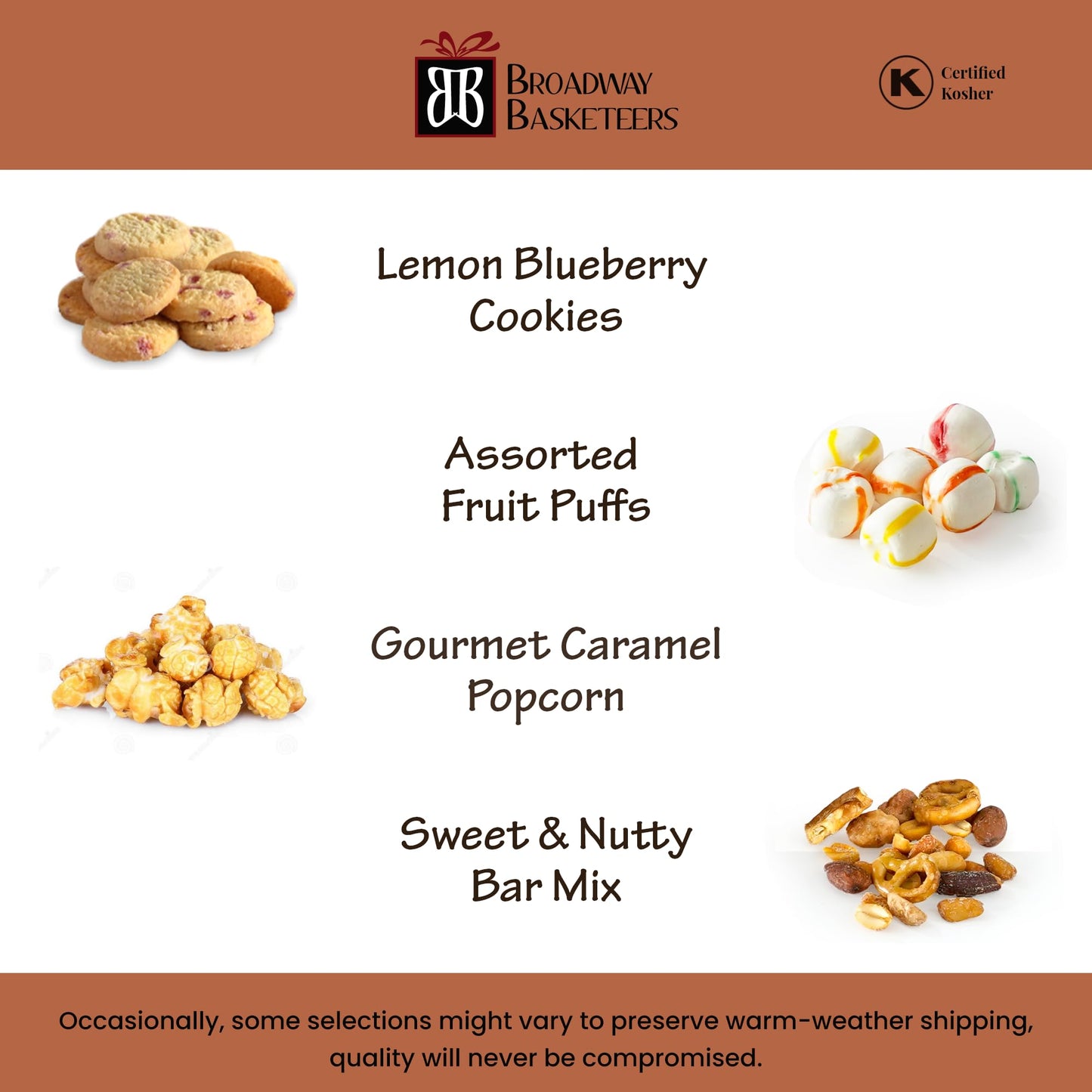 Broadway Basketeers Gourmet Food Gift Basket Tower Snack Gifts for Women, Men, Families, College, Appreciation, Thank You, Congratulations, Corporate