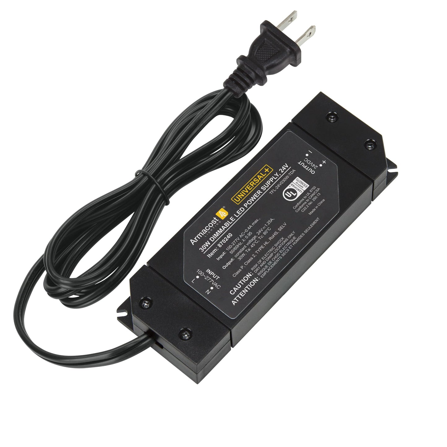 Armacost Lighting 30-Watt Universal+ 24V DC Dimmable LED Driver ELV/MLV/TRIAC 870240