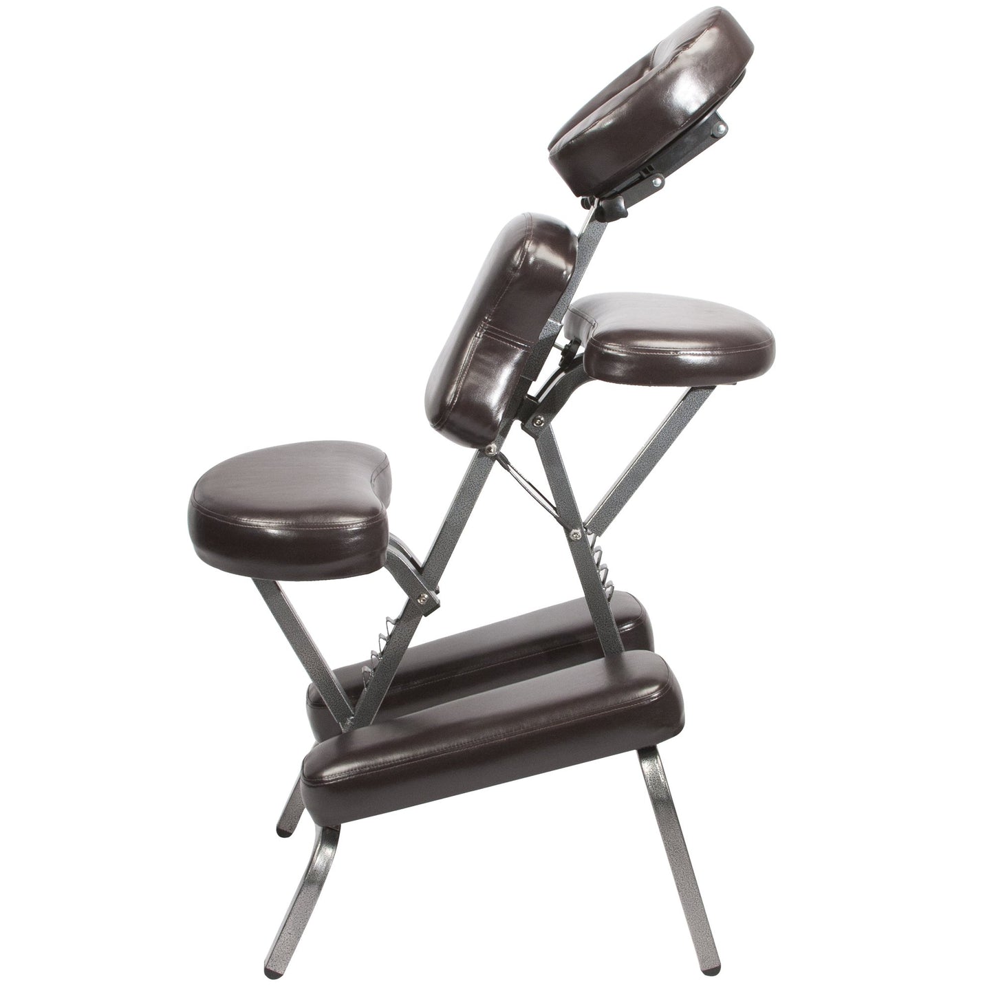 Master Massage Bedford Massage Chair Full Body Portable- Lightweight Chair with Carrying Case-Tattoo Chair Height Adjustable Folding Chair Face Cradle Salon Chair SPA (Coffee)