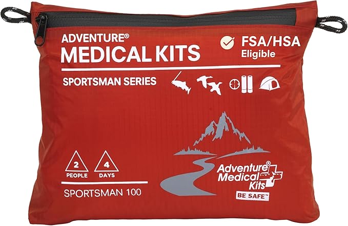 Adventure Medical Kits Sportsman Series Medical Kit - 100 - First Aid Kit for Camping, Hiking, Hunting & More - For 2 Peop...