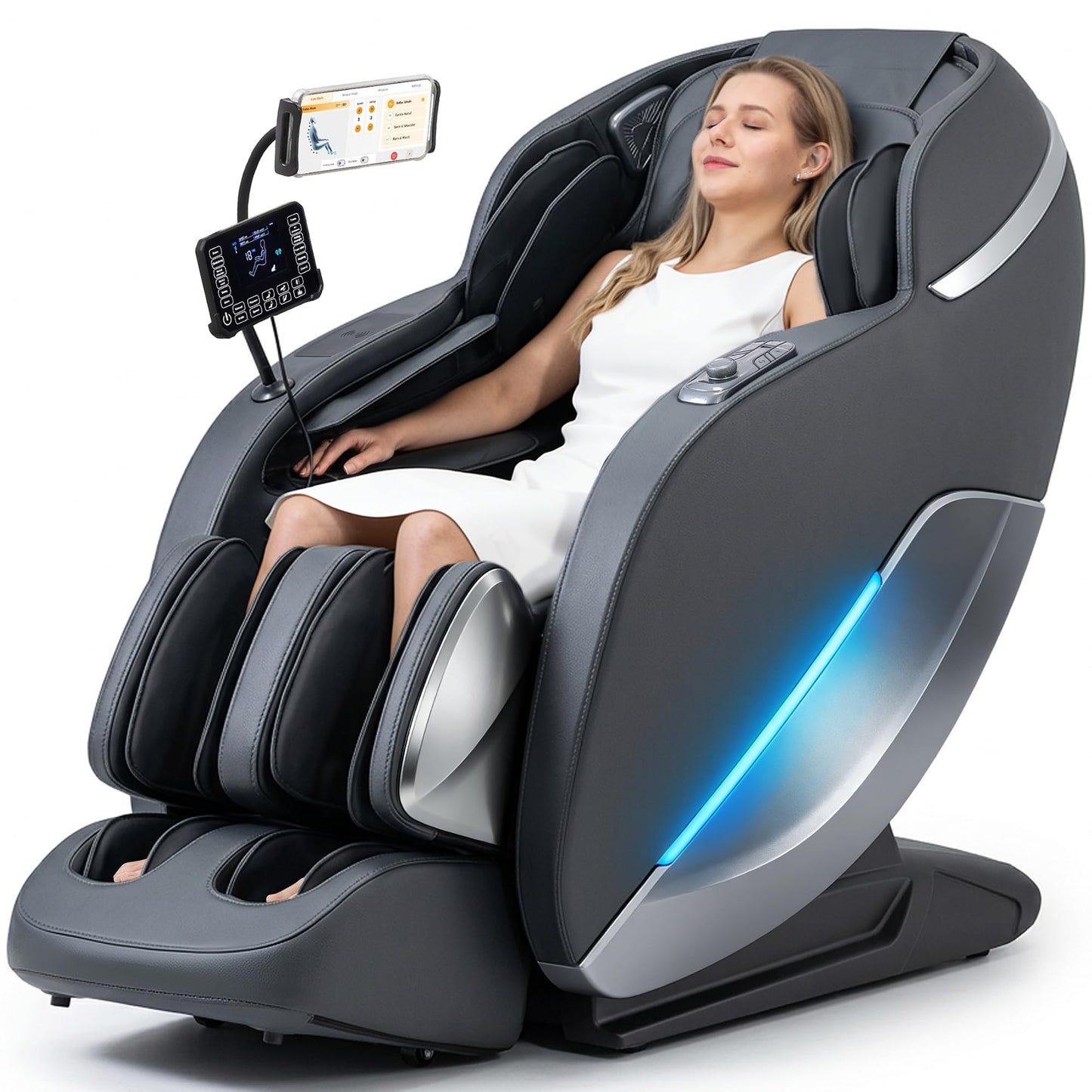 MYTHIA 2026 4D Massage Chair for Home Relaxation– Full Body Zero Gravity Recliner with 55" SL Track, Body Scan, 12 Auto Modes, Heat, Bluetooth App Control & Wireless Charging (A303C Black)