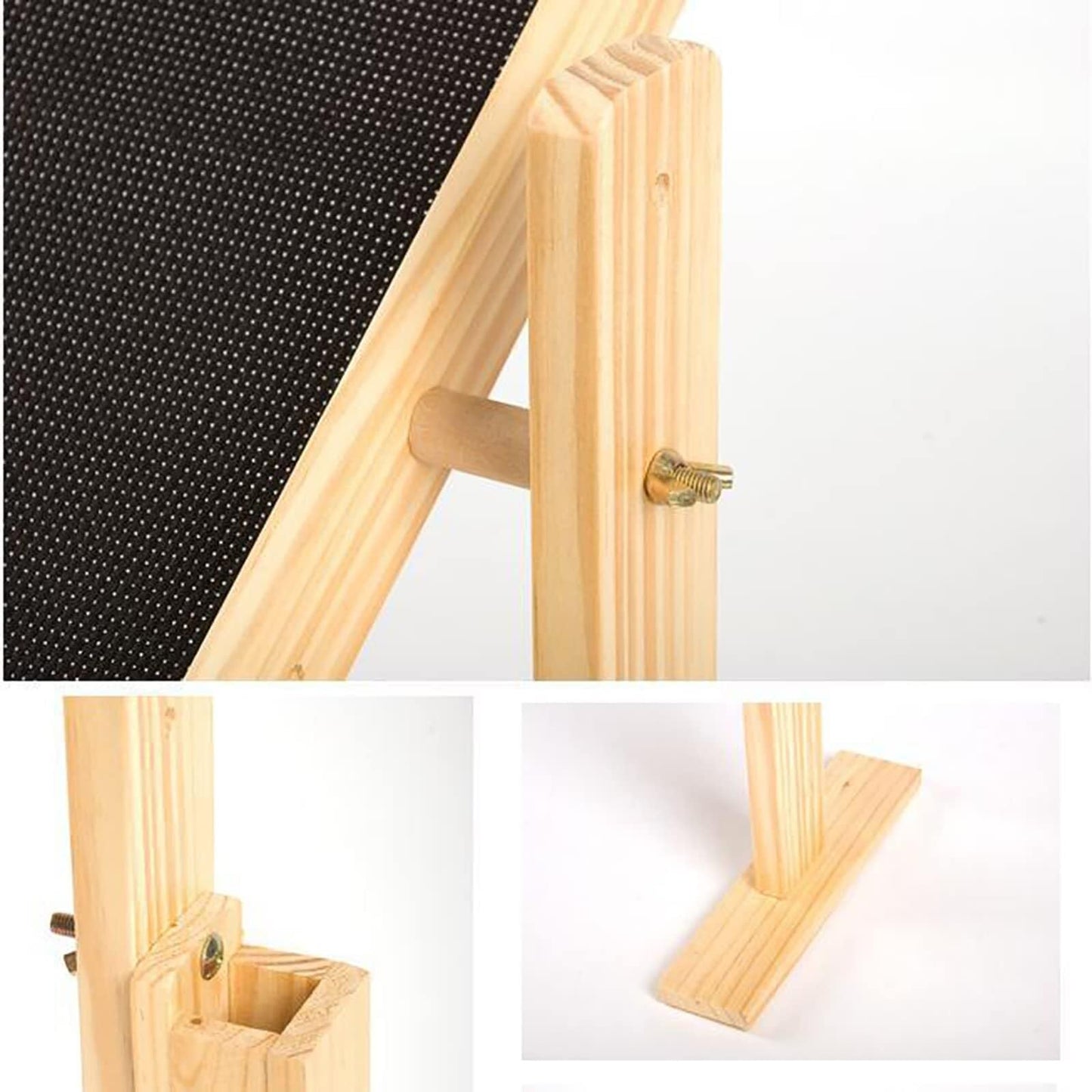 Adjustable Cross Stitch Floor Stand – Wooden Embroidery Frame with 360° Rotation, Tapestry Needlework Craft Tool for DIY Sewing, Easy Assembly