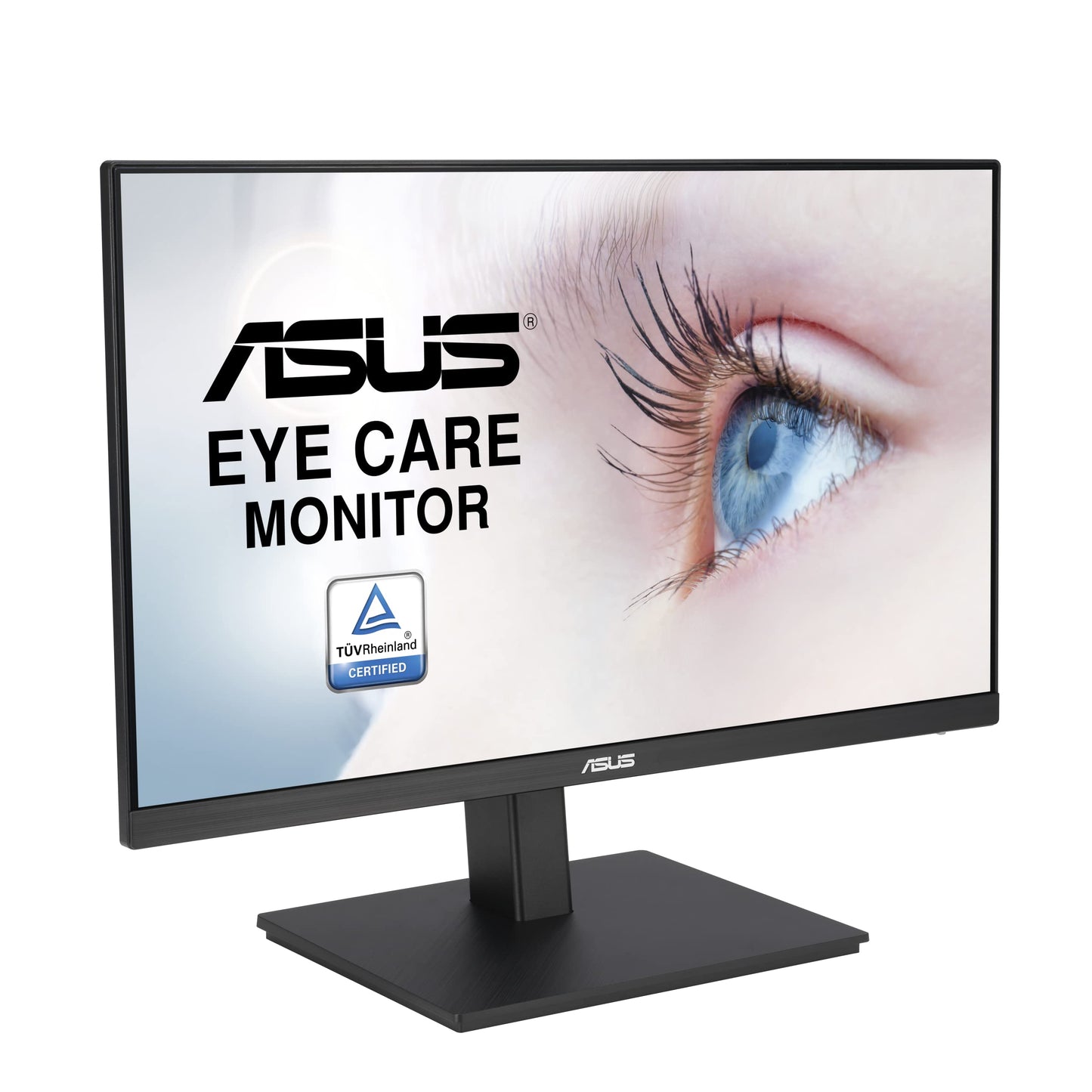 ASUS 24” 1080P Monitor (VA24EQSB) - Full HD, IPS, 75Hz, Built-in Speakers, Eye Care, Low Blue Light, Flicker Free, VESA Mountable, Height Adjustment, Frameless, DisplayPort, HDMI, VGA, USB Hub,Black