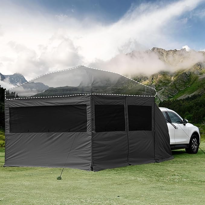 KAMPKEEPER 5pcs Sidewalls for 10X10 Commercial Instant Canopy Tent, Converts Canopy into Tent for Camping with Removable S...