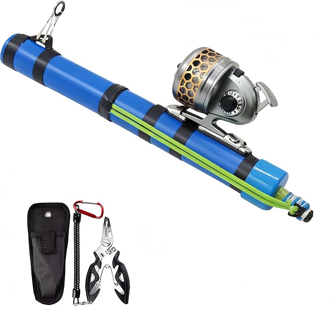Portable Slingshot, Fishing Rod with Fishing Reel Compact, Telescopic Casting Gear, for Saltwater Professional Launching B...