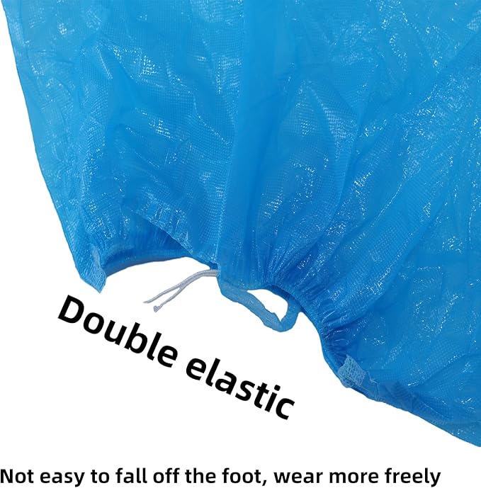 Shoe Covers Disposable Non Slip - 100 (50 Pairs), Waterproof and Recyclable Shoe Booties Covers for Indoors, Disposable Shoe Covers Fits Up To US Men's 11 and Women's 13