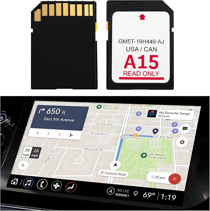 A15 Compatible with Lincoln Ford Navigation SD Card,Latest Version Sync 2 System SD Card of GPS Navigator for Car OEM GM5...