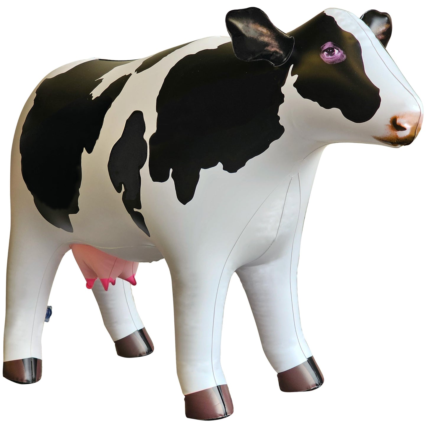 Jet Creations 37" Long Inflatable Cow Toys, Milk White Lifelike Blow-Up Cow Toy Figure for Decoration or Play, Livestock Theme Party, Pool, Birthday, VBS, Photo Prop, Easy to Inflate, 1 pc