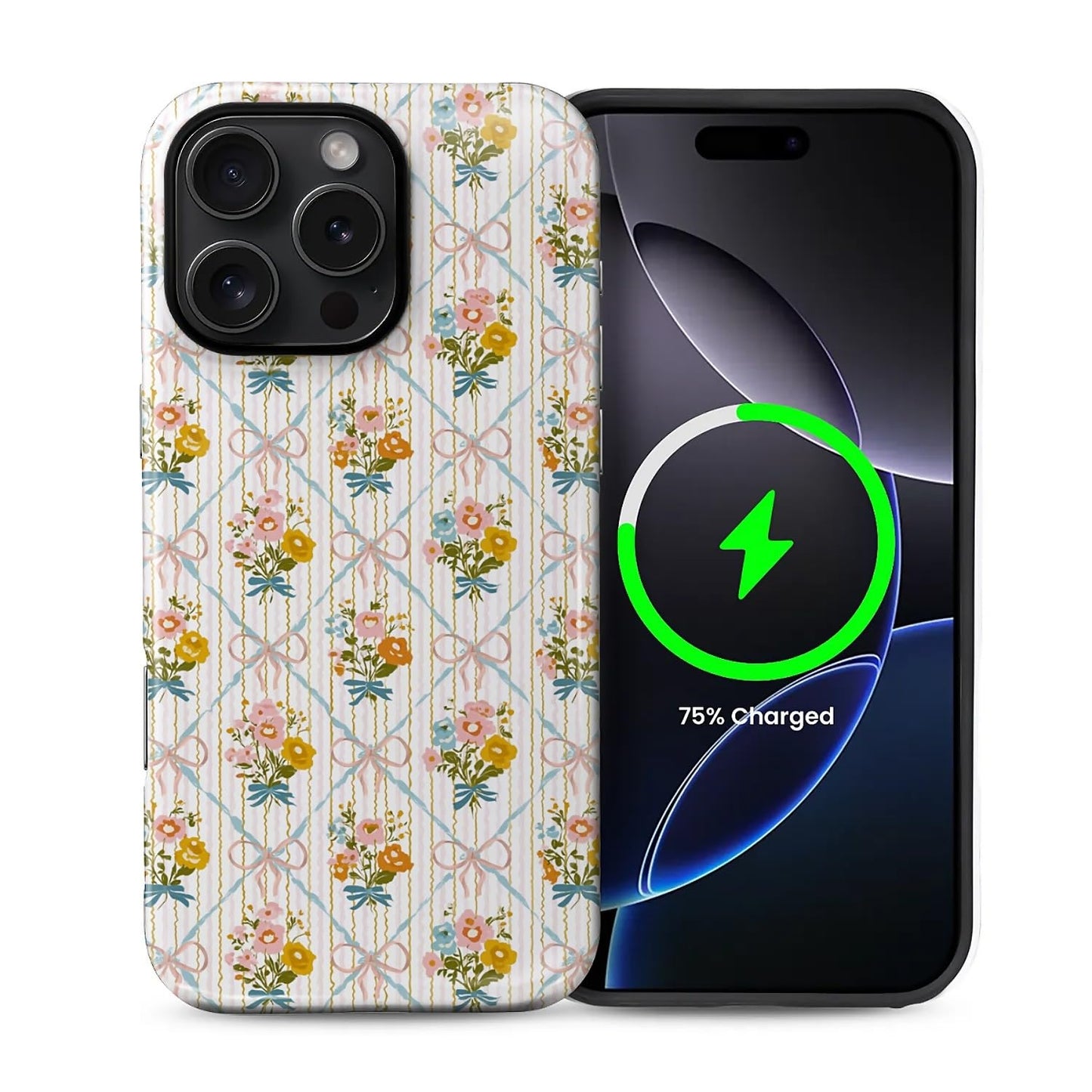 Ilikediy For Iphone 16 Pro Case [Compatible With Magsafe] Pattern Design Case For Women Girls Hybrid 2 Layer Hard Shell Silicone