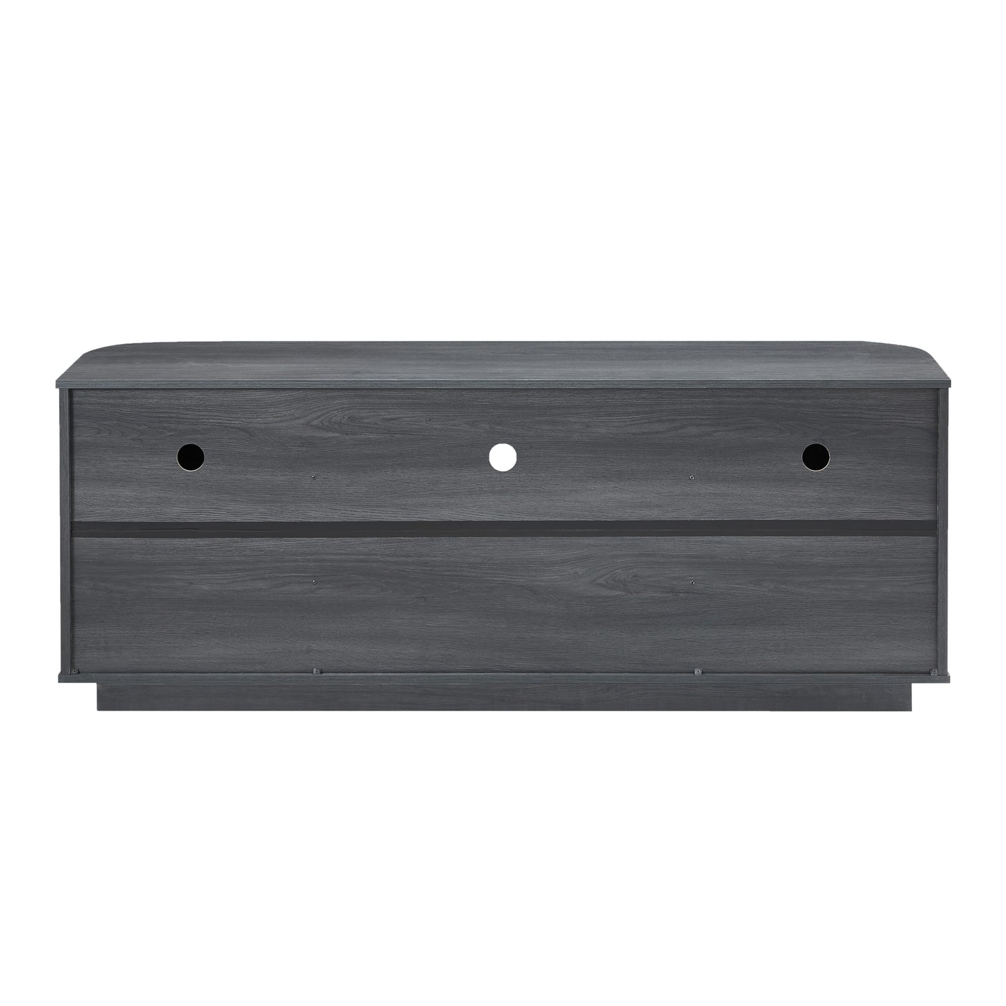 SZTHHDF 64" Fluted TV Stand for TVs Up to 75", Mid Century Modern Entertainment Center with Open Shelf and Drawer, Curved Profile Design, Media Console for Living Room, Bedroom(Black)