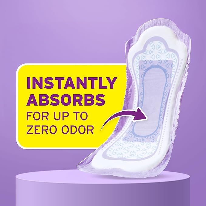 Poise Incontinence & Postpartum Pads for Bladder Leaks, 5 Drop Maximum Absorbency, Regular Length, 14 Count, Packaging May Vary