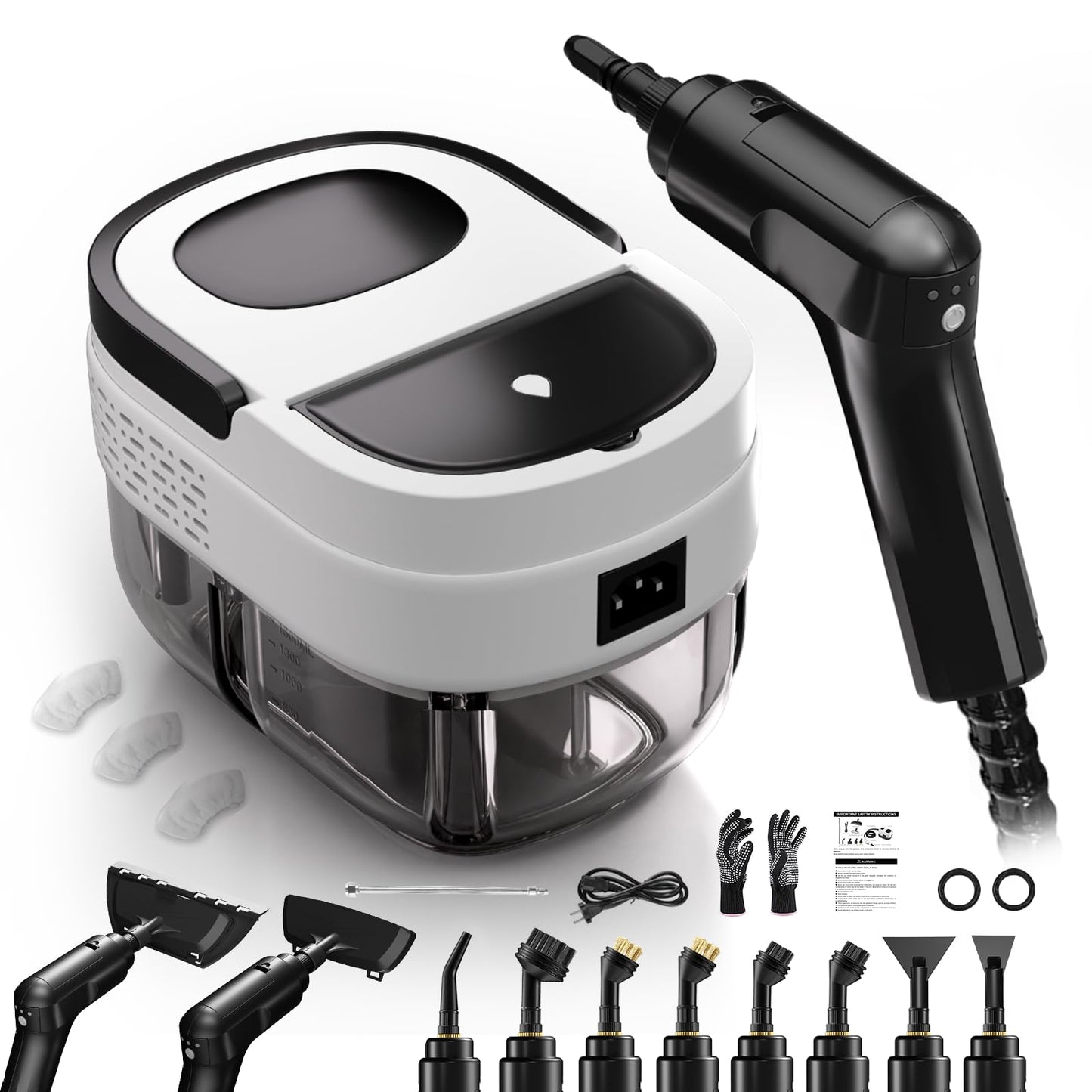 Steam Cleaner For Home, 2500W Steam Cleaner, High Pressure Steamer For Cleaning, 1.6L Water Tank, 3 Level Steam Control, High He