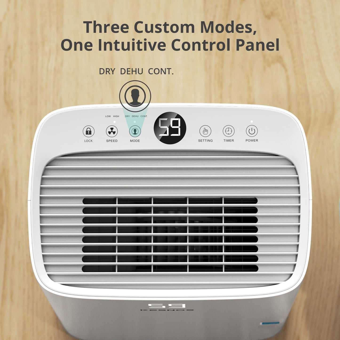 Kesnos 5,000 Sq. Ft. Most Efficient Energy Star 2025 Dehumidifier for Home, 80 Pints Dehumidifier with Drain Hose for Basement, Bedroom, Bathroom, Room, Featuring Front Display, 24H Timer Function