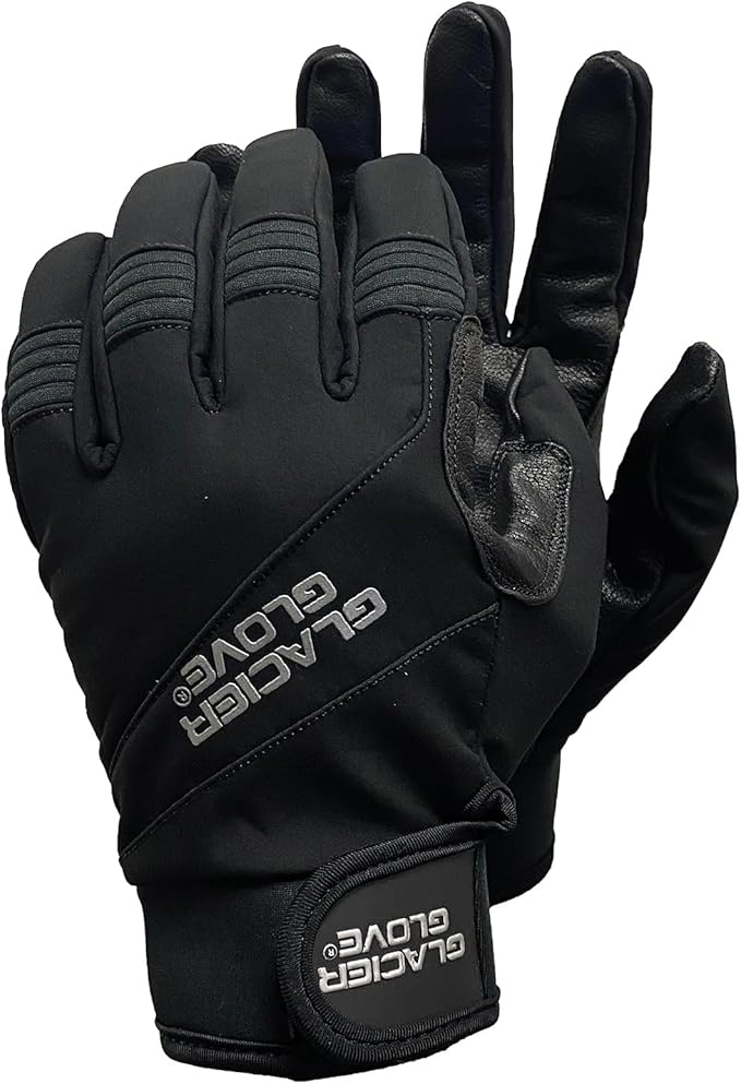 Glacier Glove Unisex Guide Water-Resistant Lightweight Breathable Flexible Adjustable Durable Genuine Leather Palm Hunting...