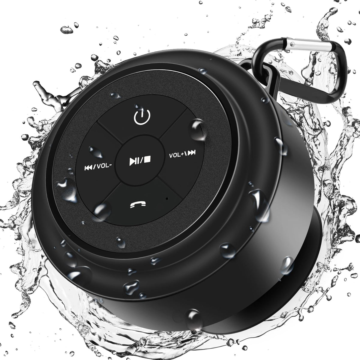 TDLIRH Bluetooth Shower Speaker, Portable Waterproof Speakers with Suction Cup, Wireless Outdoor Speaker for Pool, Camping, Beach, Hiking, Kayaking, Great Gift for Men, Women