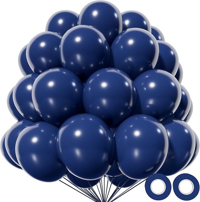 KAWKALSH Navy Blue Balloon 110pcs, 12 Inch Thickened Latex Party Balloons Helium Bright Color for Birthday Baby Shower Wed...